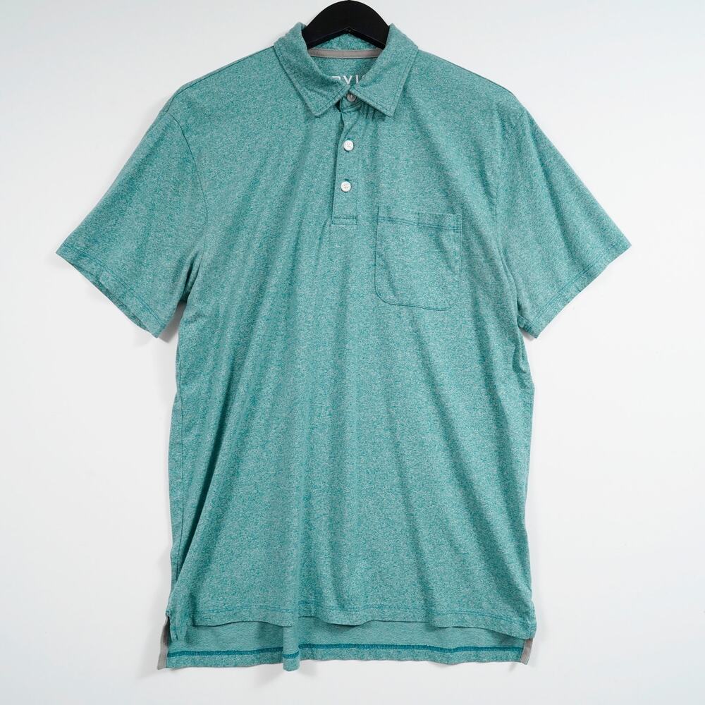 Orvis Heather Green Short Sleeve Polo Shirt Pima Cotton DryTex Men’s M